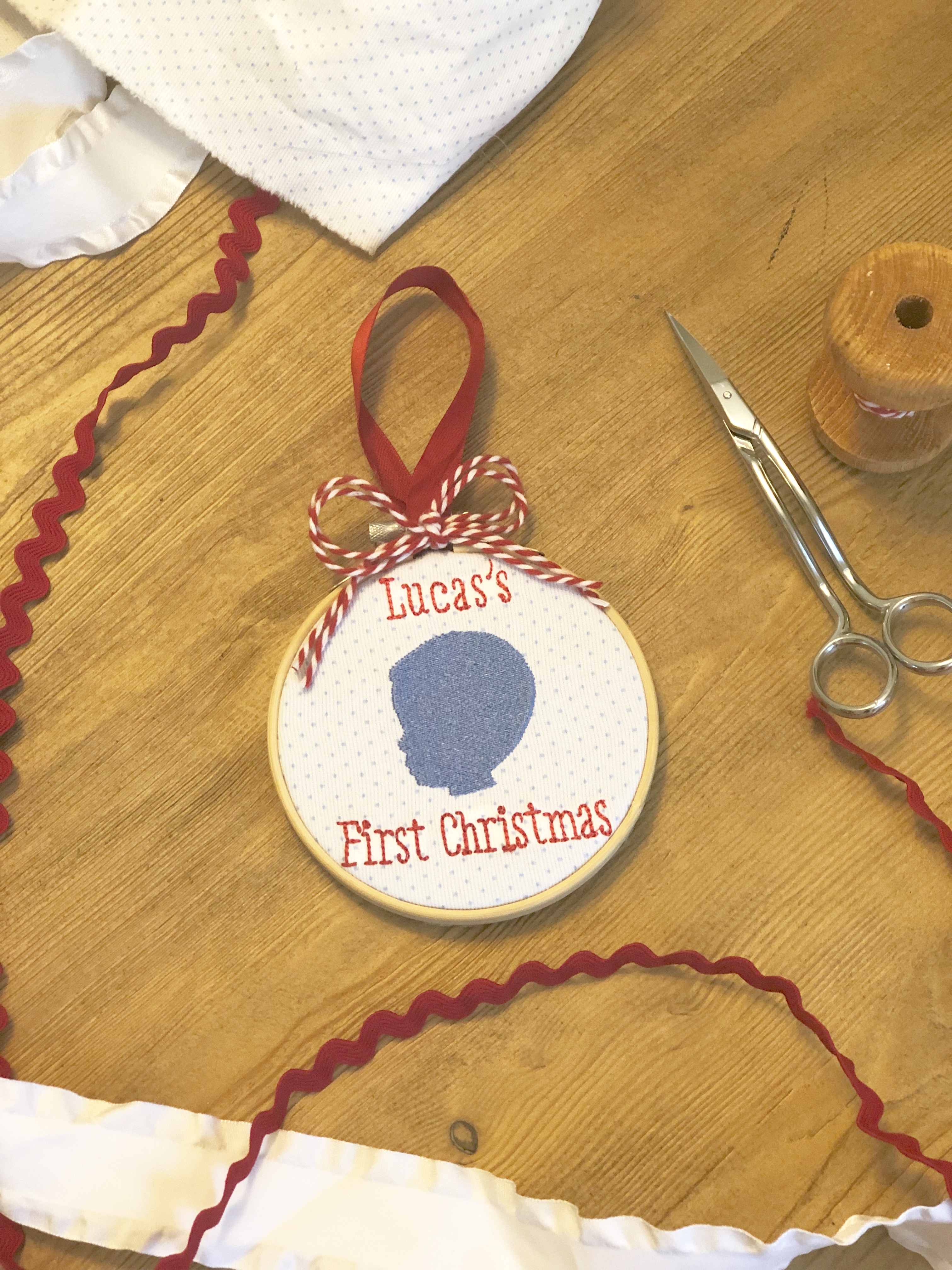 4 inch Embroidery Hoop Ornament, Life Is What Happens Between